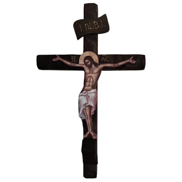 Wooden Cross with the Crucified Jesus Christ