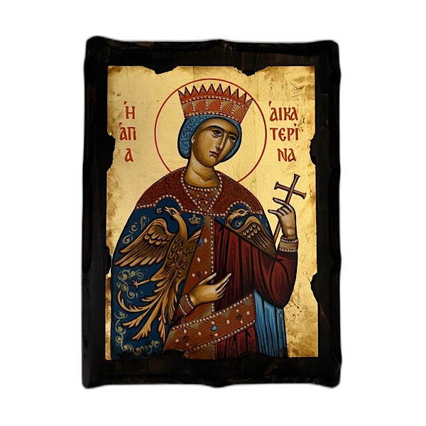 Εικόνα Αγία Αικατερίνη η Μεγαλομάρτυς Ξύλινη 16x21x2.8cm