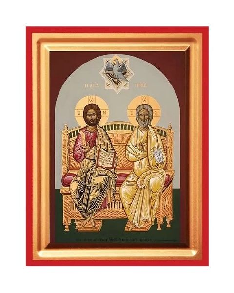 Holy Trinity Wooden Icon 14x18x1.6cm