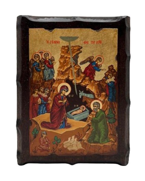 Εικόνα Γέννηση του Ιησού Χριστού Ξύλινη 22x30x2.8cm