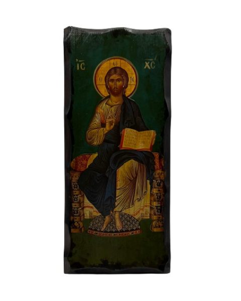 Εικόνα Χριστός Ένθρονος Ξύλινη 14,5x24x4,5cm