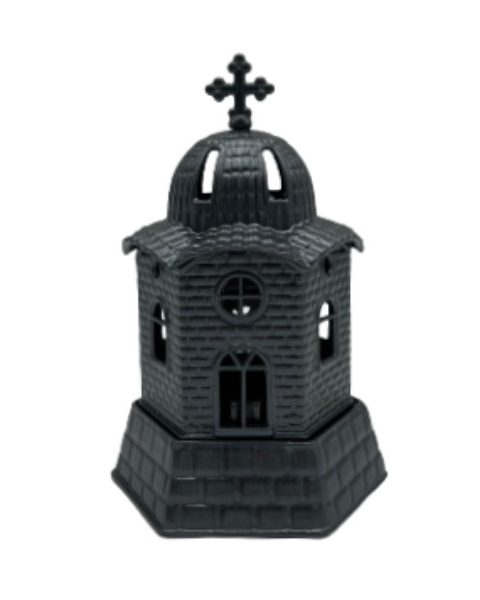 Candle Chapel Metal 9.5x17cm Anthracite