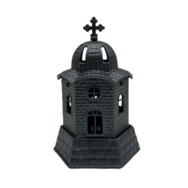 Candle Chapel Metal 9.5x17cm Anthracite