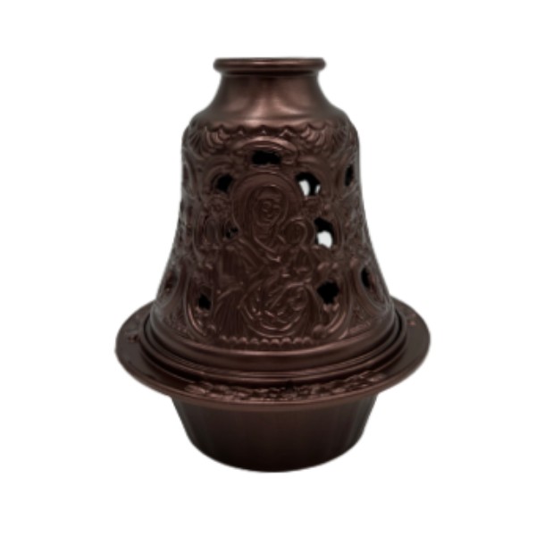 Candle Metal Bell 10.5x13cm Brown