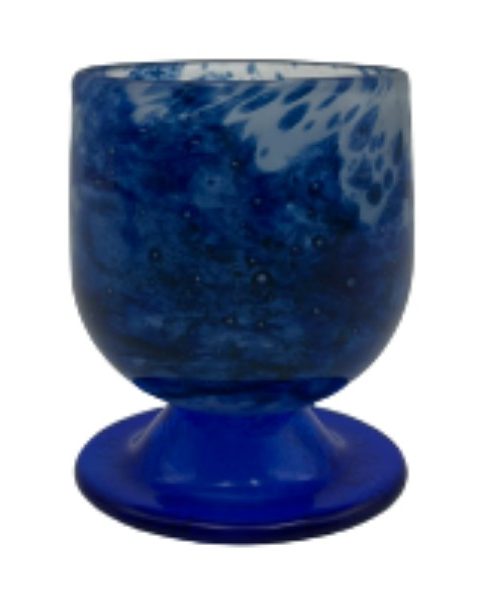Καντήλι Ποτήρι Φυσητό Γυαλί 9 x11,5cm Μπλε