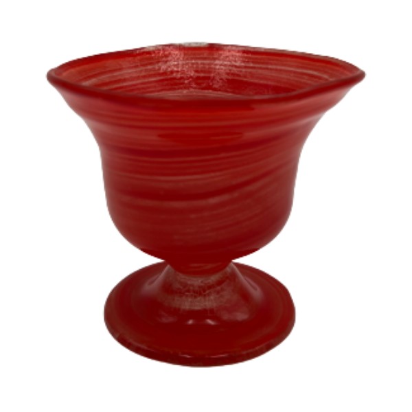 Καντήλι Φυσητό Γυαλί Ποτήρι Οπαλίνα Λυχνάρι 10.5x11.5cm Κόκκινο
