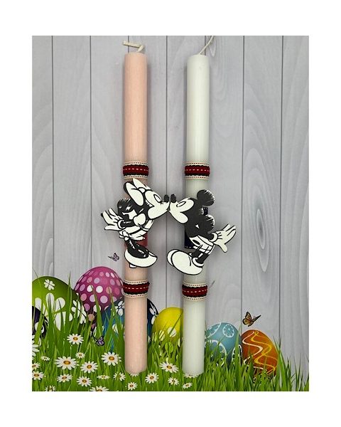 Πασχαλινή Λαμπάδα για Zευγάρι Mickey και Minnie - 30cm
